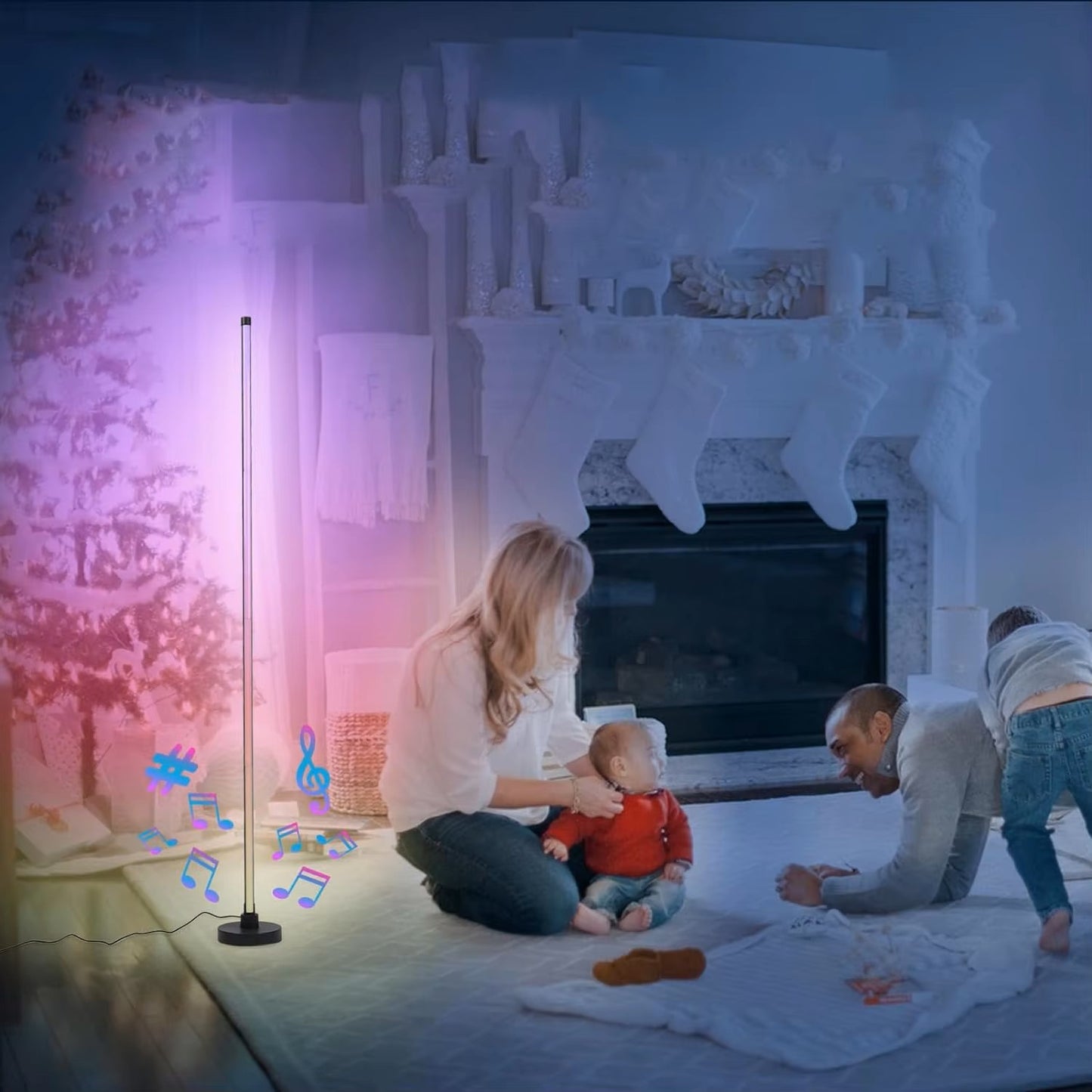 Glowrie Smart Corner Glow Lamp – RGBIC Color-Changing Light with App & Music Sync
